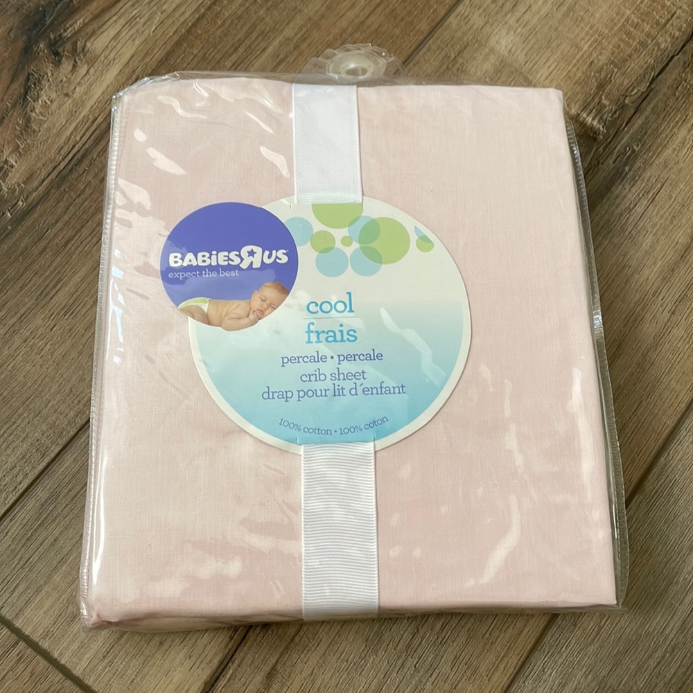 Pink crib sheets. Never used